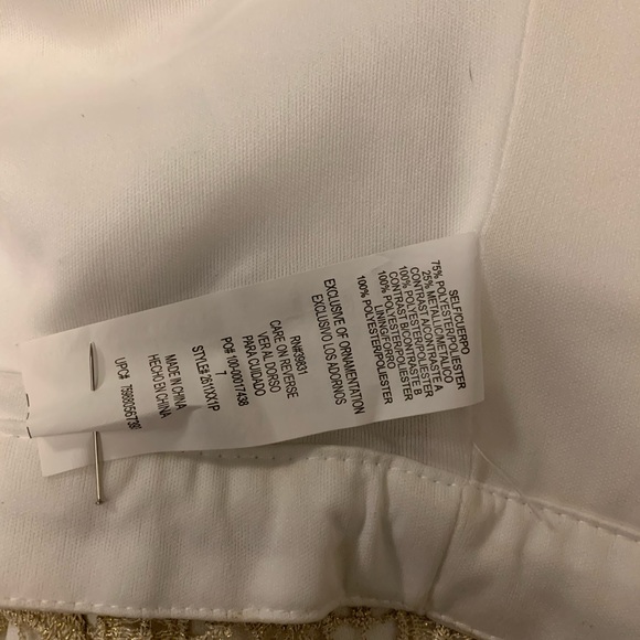 SEQUIN HEARTS 2pc GOLD & WHITE MINI COCKTAIL PARTY PROM DRESS - Picture 13 of 13